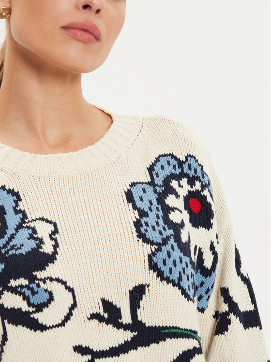 Weekend Max Mara Weekend Max Mara Pulover Dolmen 2425366191 Écru Relaxed Fit