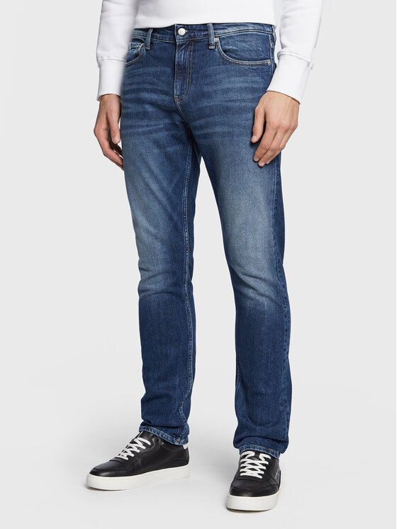 Calvin Klein Jeans Дънки J30J322804 Син Slim Fit