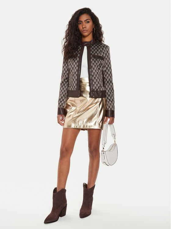 Guess Guess Prijelazna jakna W4YL14 WFJ02 Smeđa Regular Fit