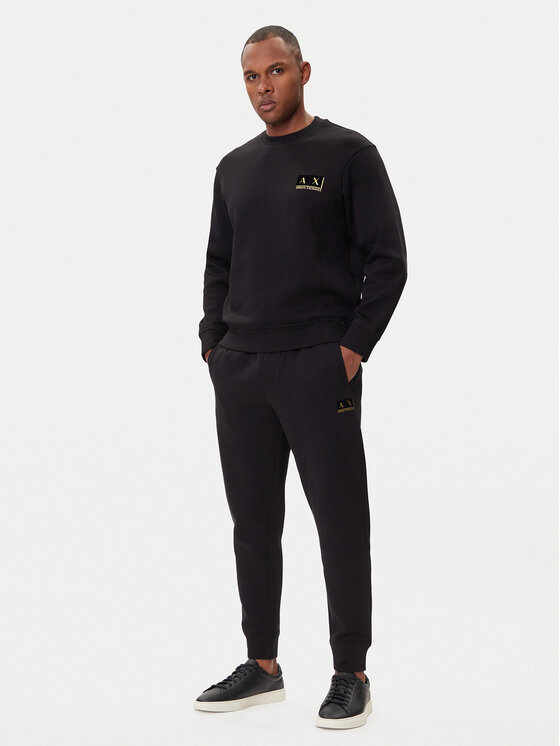 Armani Exchange Armani Exchange Džemperis ar kapuci XM001892 AF10818 MC004 Melns Regular Fit