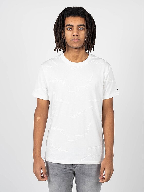 Pepe Jeans Pepe Jeans T-shirt PM508544 | Saschate Bianco Regular Fit