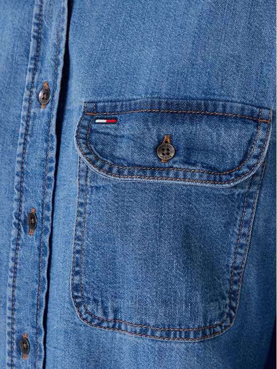 Tommy Jeans Tommy Jeans Koszula jeansowa DW0DW21073 Niebieski Relaxed Fit