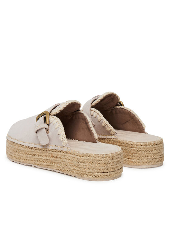 Mou Mou Espadrilles Jute clog plain MU.SW641000A Pelēks