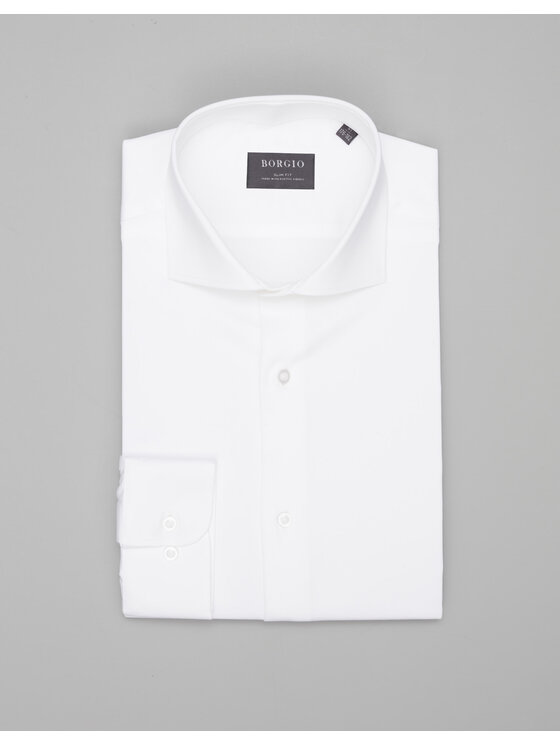 Borgio Borgio Koszula isolabella Biały Slim Fit