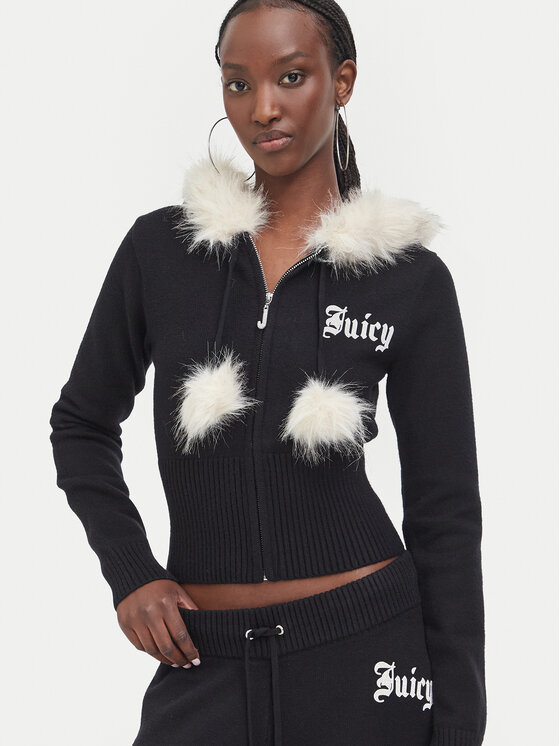 Juicy Couture Juicy Couture Kardiganas JCWAS226309 Juoda Regular Fit