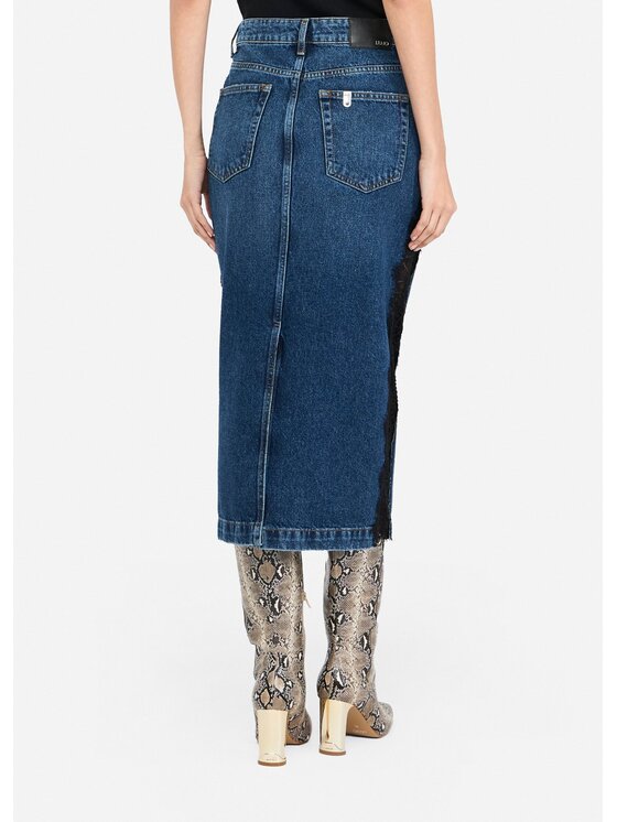 Liu Jo Liu Jo Gonna midi UF5217D029078940 Celeste Regular Fit