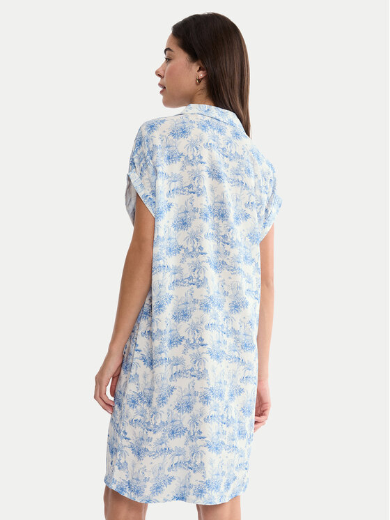 Triumph Triumph Camicia da notte Boyfriend 10222612 Blu Regular Fit