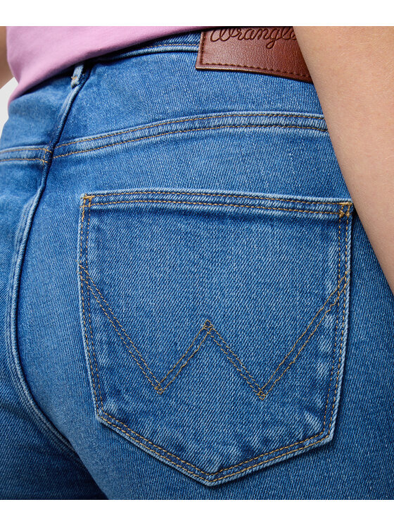 Wrangler Wrangler Jeansy Straight Niebieski Straight Fit
