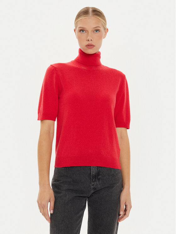 United Colors Of Benetton Bluză cu gât 1035D2036 Roșu Regular Fit