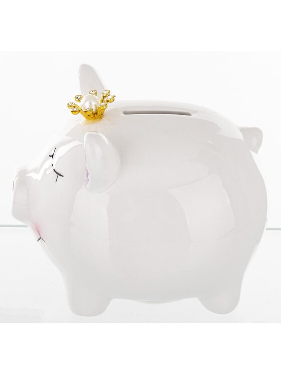 MIAhome MIAhome Skarbonka ceramiczna świnka PIGGY Biały