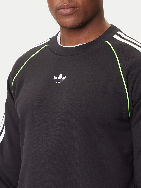 adidas adidas Mikina adicolor Piping JW5918 Černá Regular Fit