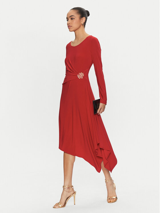 Joseph Ribkoff Joseph Ribkoff Sukienka koktajlowa 243153 Czerwony Regular Fit