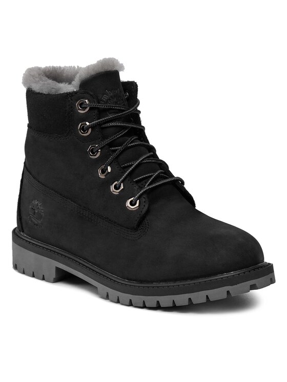 Timberland Timberland Trapery Timberland Premium 6 IN WP Shearling Boot Jr Czarny