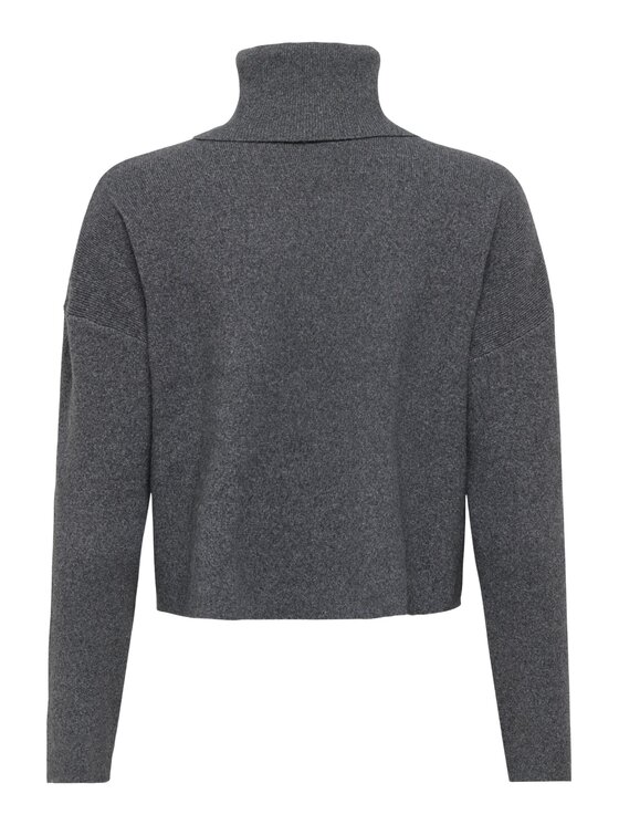 ONLY ONLY Maglione Onlama life ls rib rollneck Grigio Regular Fit