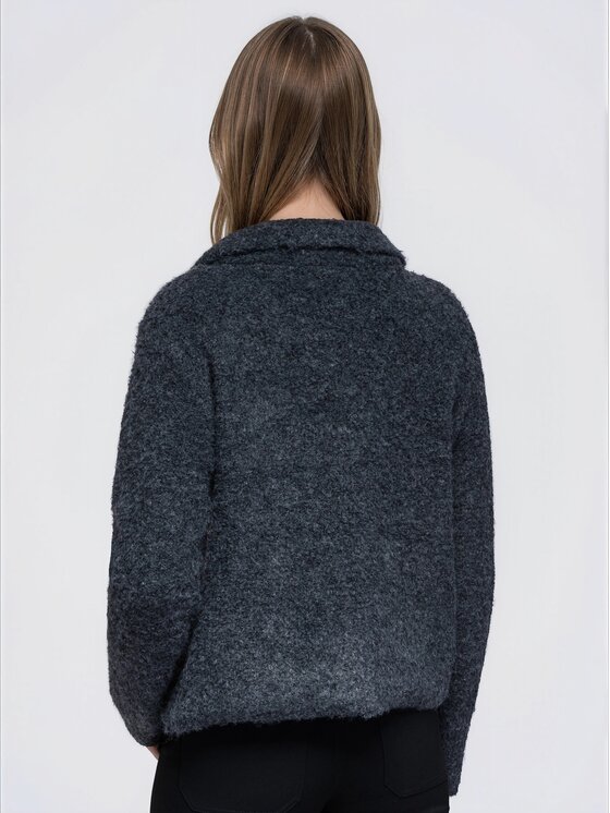 Ombre Ombre Sweter OW-SW-E0066 Szary Regular Fit