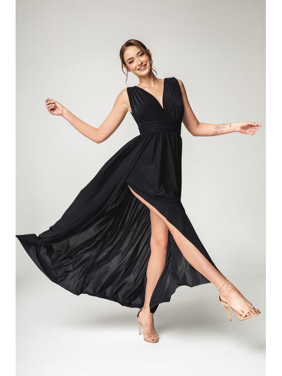 Aurora Aurora Večerní šaty Aurelia Černá Feminine Fit