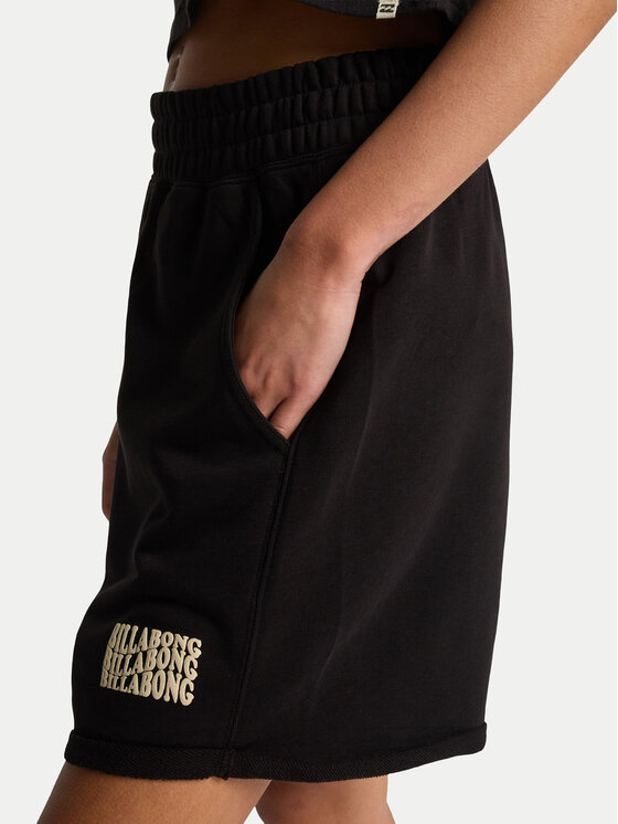 Billabong Billabong Pantaloni scurți sport So Typical EBJFB03004 Negru Loose Fit