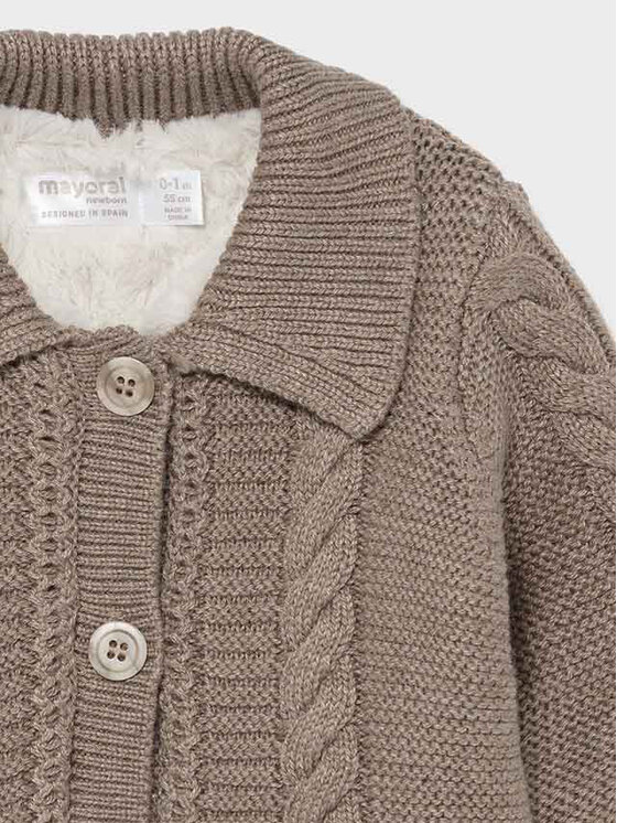 Cardigan 2372 Marrone Regular Fit