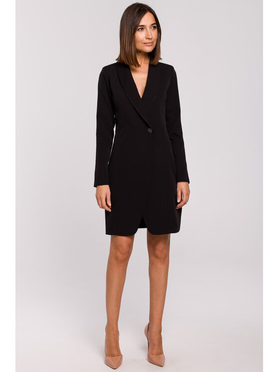 Stylove Stylove Koktejlové šaty S217 Černá Regular Fit