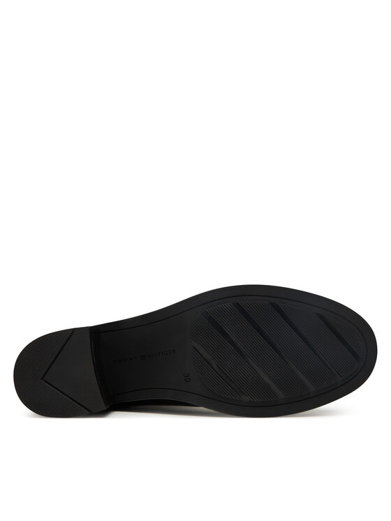 Tommy Hilfiger Tommy Hilfiger Škornji Riding Lthr Mid Boot Block Heel FW0FW08776 Črna