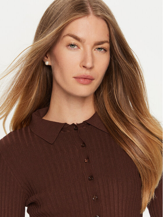 ViCOLO ViCOLO Sweter 22095S Brązowy Slim Fit