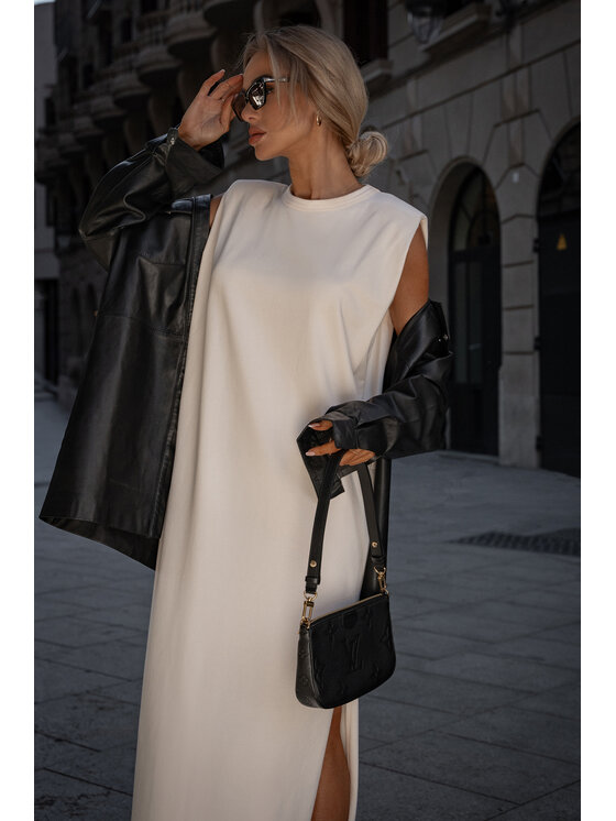 Made of Emotion Made of Emotion Letní šaty M790 Écru Generous Fit