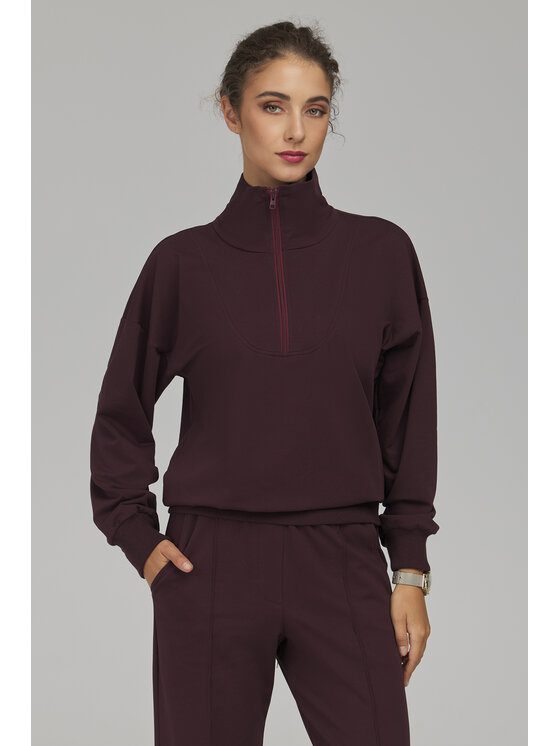 NIFE NIFE Mikina BL15 Fialová Relaxed Fit