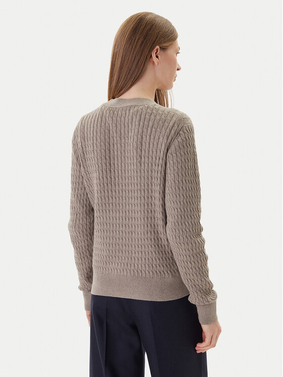 Tommy Hilfiger Tommy Hilfiger Pulover Fine WW0WW44993 Bej Regular Fit