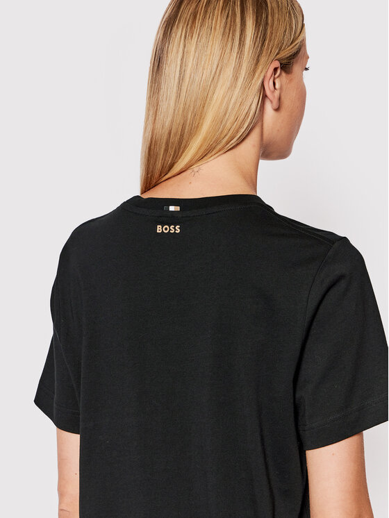 BOSS Boss Marškinėliai Ecosa 50457259 Juoda Regular Fit