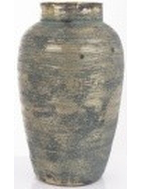MIAhome MIAhome Wazon ceramiczny złoty, postarzany 38x22x22 cm JULIANO niebieski Niebieski