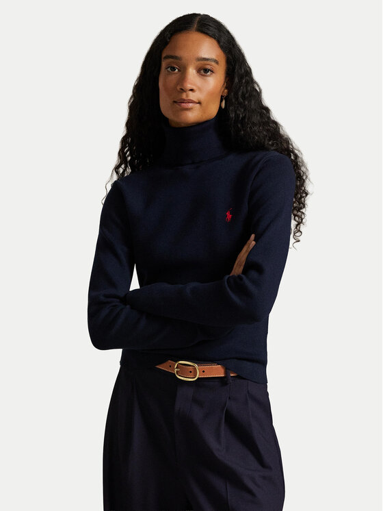 Polo Ralph Lauren Bluză cu gât 211959287001 Bleumarin Regular Fit