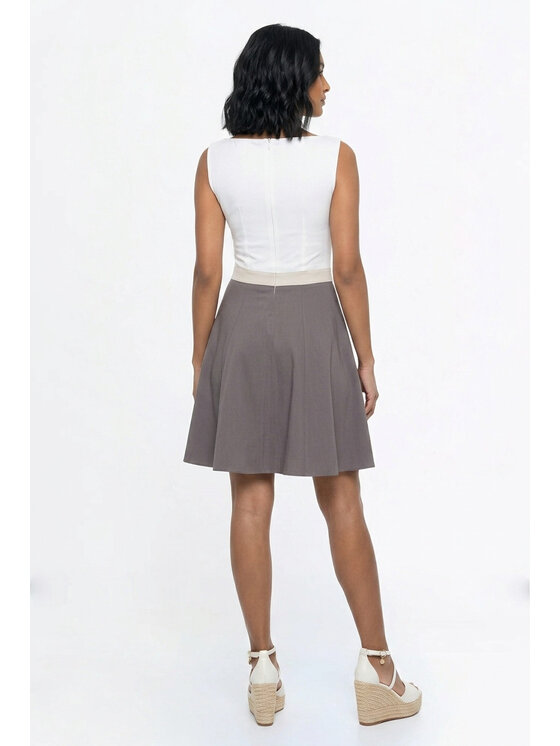 FIGL FIGL Φόρεμα κοκτέιλ M1338 Καφέ A-Line Fit