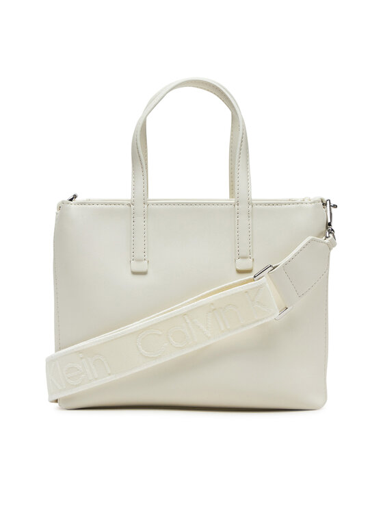Calvin Klein Calvin Klein Borsetta Ck Must Small Tote K60K612904 Écru