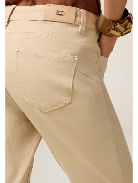 Oltre Oltre Pantaloni di tessuto P723R008638N022 Écru Skin Fit