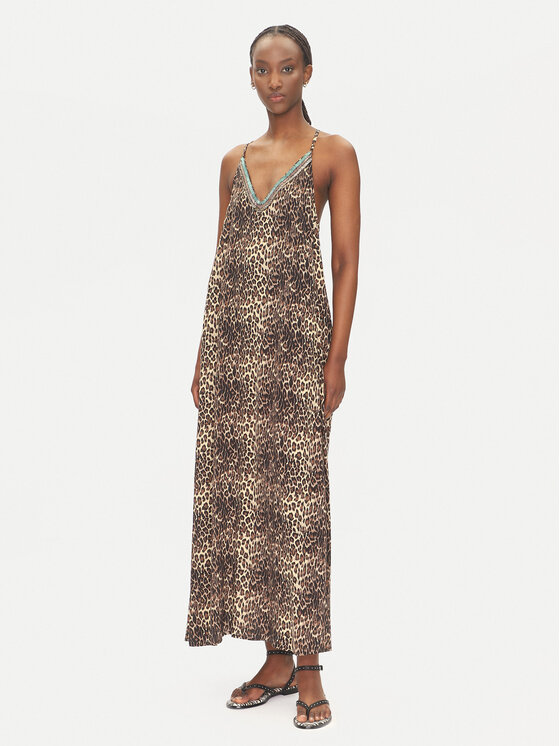 LOLA CASADEMUNT LOLA CASADEMUNT Poletna obleka LS2516041 Rjava Relaxed Fit