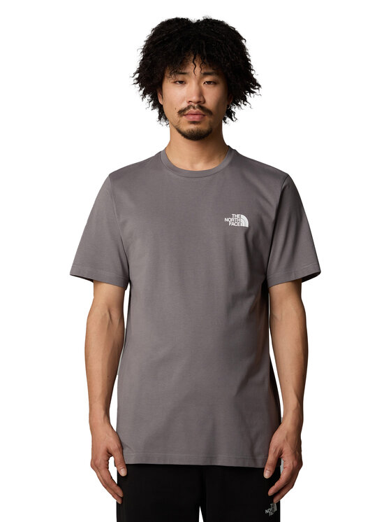 The North Face T-krekls Simple Dome NF0A87NG Pelēks Regular Fit