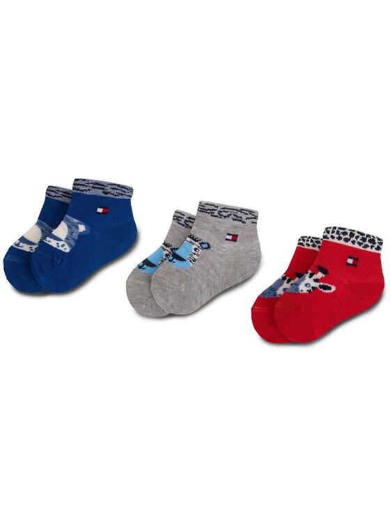 Tommy Hilfiger Tommy Hilfiger Sada 3 párů dětských vysokých ponožek 395006001 Tmavomodrá