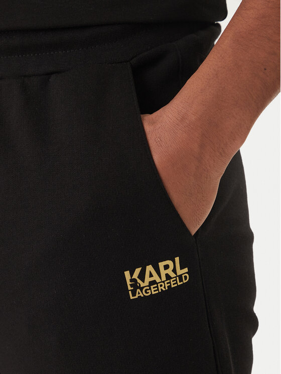 KARL LAGERFELD KARL LAGERFELD Pantaloni trening 705782 562917 Negru Regular Fit