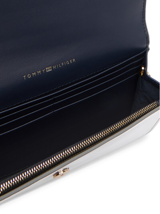 Tommy Hilfiger Tommy Hilfiger Torbica Icon Flap W/Chain Met AW0AW17959 Srebrna