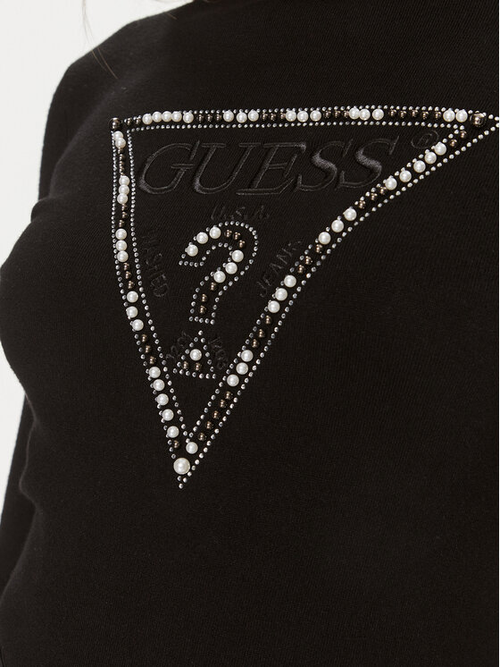 Guess Guess Rollkragenpullover W3BR23 Z2NQ2 Schwarz Regular Fit