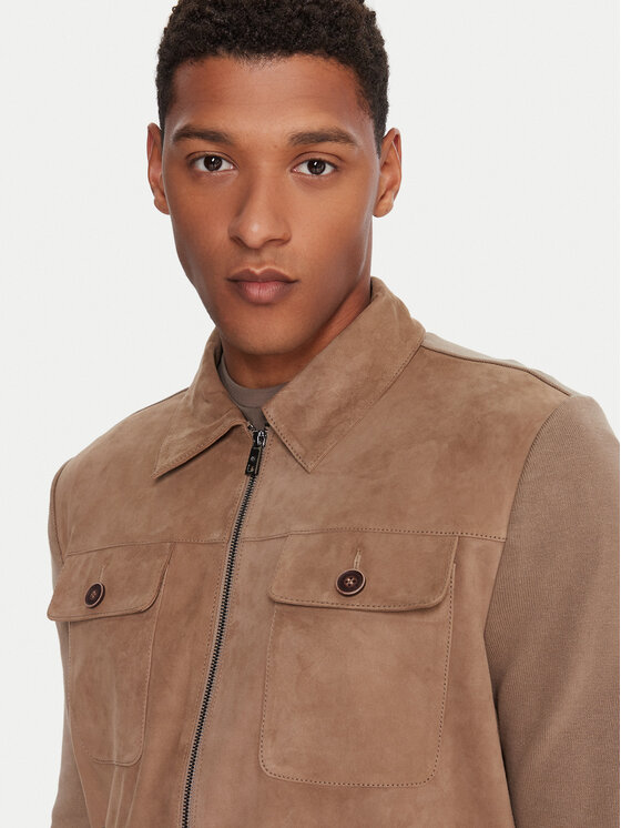 Milestone Milestone Lederjacke MSRayan 531624 60700 Beige Regular Fit