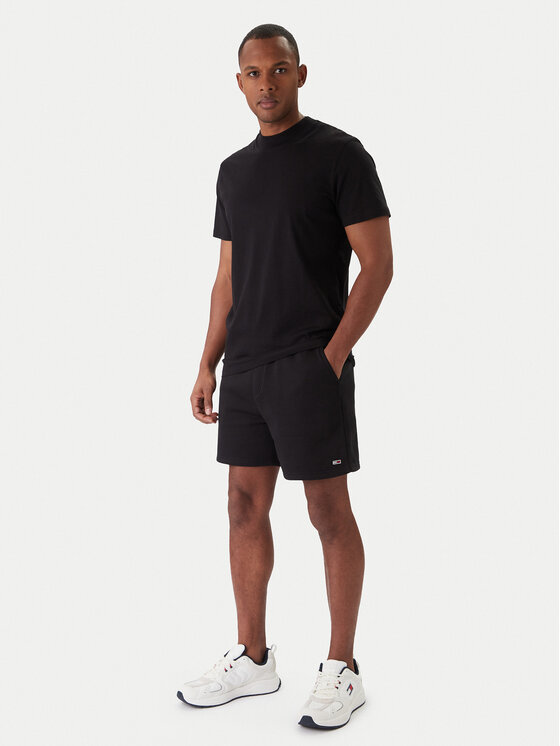 Tommy Jeans Tommy Jeans Szorty sportowe Flag Beach DM0DM21931 Czarny Regular Fit