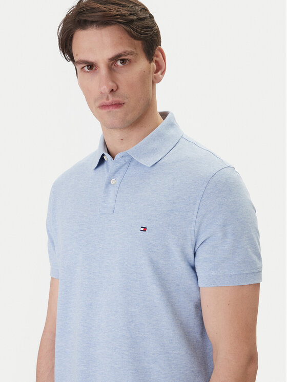 Tommy Hilfiger Tommy Hilfiger Polo 1985 MW0MW17770 Błękitny Regular Fit