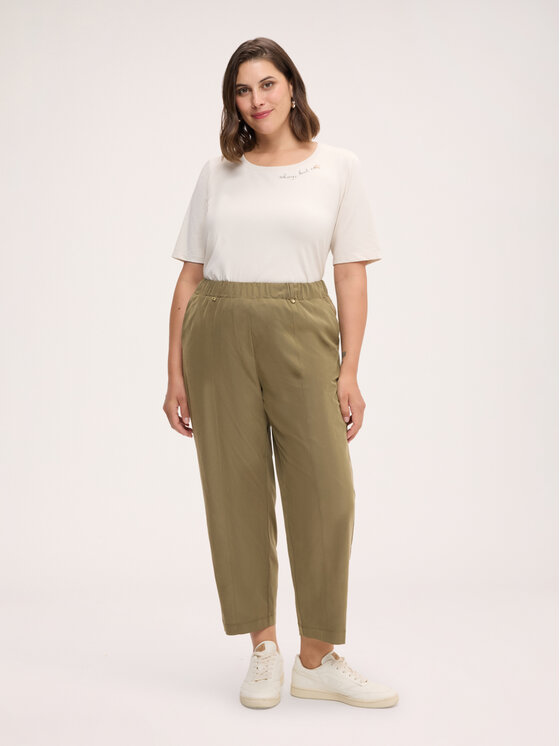 Fiorella Rubino Fiorella Rubino Pantaloni di tessuto P010T005599N025 Verde Regular Fit