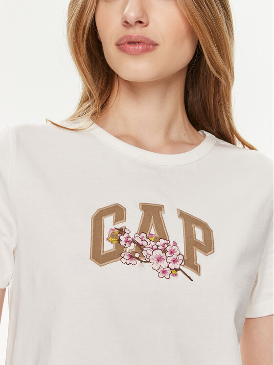 Gap Gap T-krekls 878165-00 Balts Regular Fit