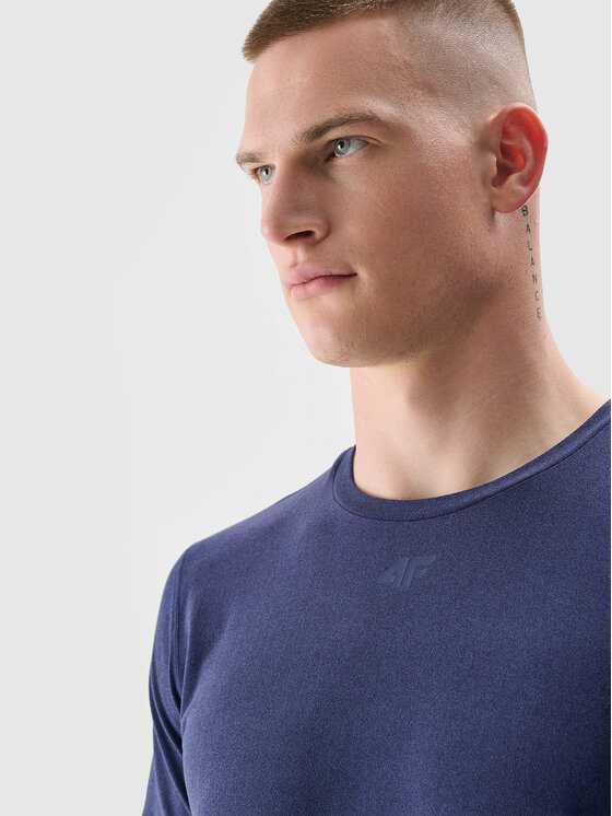 4F 4F Koszulka techniczna BASIC+ Granatowy Regular Fit