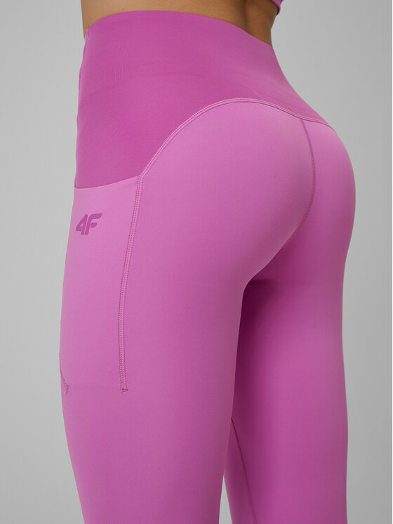 4F 4F Legginsy SOLAR PUNK Różowy Slim Fit