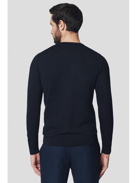 Lancerto Lancerto Sweter Geir SW073224000080 Granatowy Regular Fit
