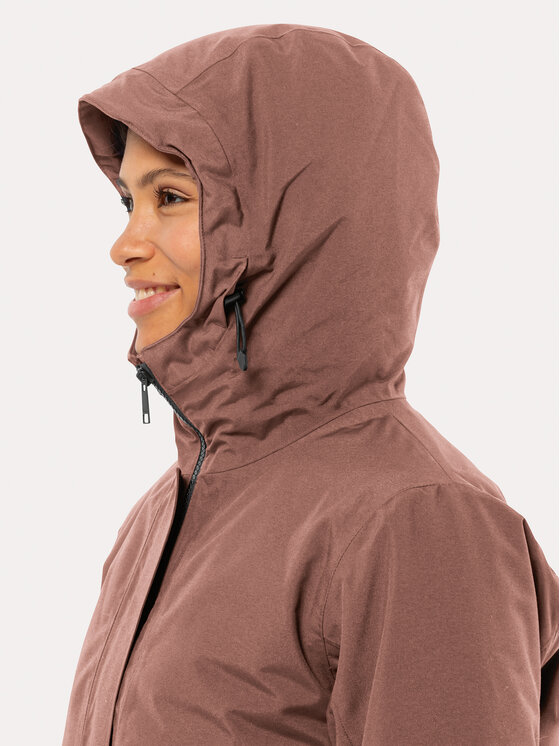 Jack Wolfskin Jack Wolfskin Kurtka zimowa Tempelhof Coat 1116151 Bordowy Regular Fit