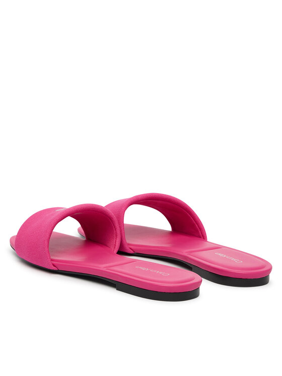 Calvin Klein Calvin Klein Nazouváky Square Flat Sndl Canvas Hw HW0HW03129 Růžová